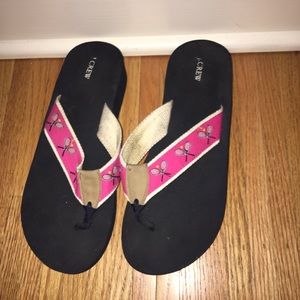 J.Crew Heeled Flip Flops